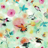 Bloom Bloom Butterfly Hummingbird Flight Seafoam by RJR Fabrics