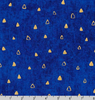 Gustav Klimt Gold Metallic Triangles on Blue