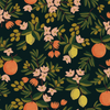 Canvas Fabric - Primavera Citrus Floral Black by Cotton + Steel