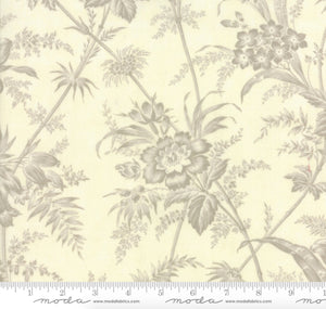 Moda Fabrics - Holly Woods - Snow - Floral Toile Natural