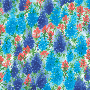 Moda Fabrics - Fields of Blue - Wildflowers on Ivory
