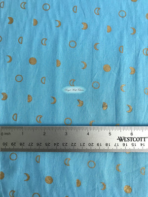 Fat Quarter - Hoffman Fabrics - Indah Batiks - Moons Sky/Gold Batik