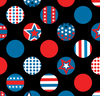 All American - Dot Black Yardage