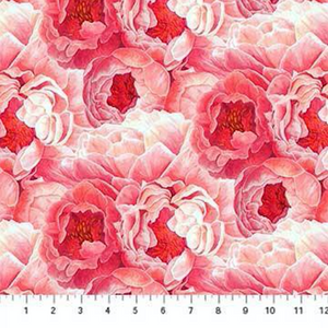 Blossoming Beauties Packed Peonies by Northcott