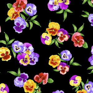 Wild Meadow Pansy Bunches by Timeless Treasures