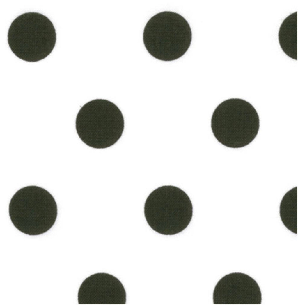 45" Dottie - Jet Black Dots on White