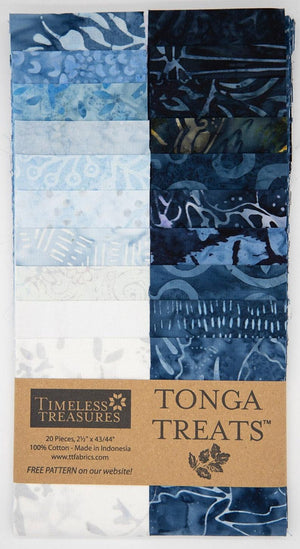 Tonga Treat Blue Moon Strips Junior by Timeless Treasures | Royal Motif Fabrics