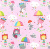 Flannel Puddle Play on Pink by Michael Miller