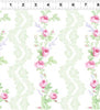 Clothworks - Fidelia - Floral Stripe White