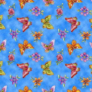 Blank Quilting - Garden Glory - Butterflies Blue