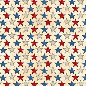 American Honor Stars Ivory - Blank Quilting
