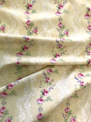 Fidelia Floral Stripe Yellow for Clothworks