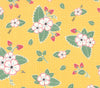 Moda Fabrics - Bumble Berries - Full Sun - Floral Strawberry Field Yellow