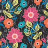 Voile Fabric - Art Gallery Fabrics - Jungle Ave. - Floral Asphalt in Voile