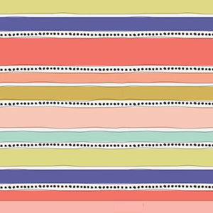 Voile Fabric - Art Gallery Fabrics - Geometric Bliss - Mobius Stripe Warm