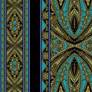 Casablanca Border - Bright Teal - RJR Fabrics