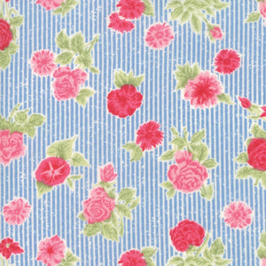 Moda Fabrics - Cottontail Cottage - Cottage Floral Bluebell Blue