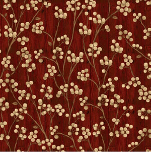 Fat Quarter - Henry Glass Fabrics - Plain and Simple - Berry Branches