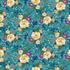 Northcott - Willowberry - Floral Teal Fabric