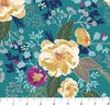 Northcott - Willowberry - Floral Teal Fabric
