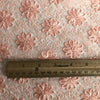 Peach Embroidered Net Fabric - Scalloped Edges