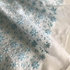 Hakoba Cotton Embroidered White Fabric