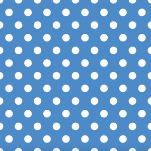 Carnivale Dots on Blue by 3 Wishes Fabric | Designer Fabrics