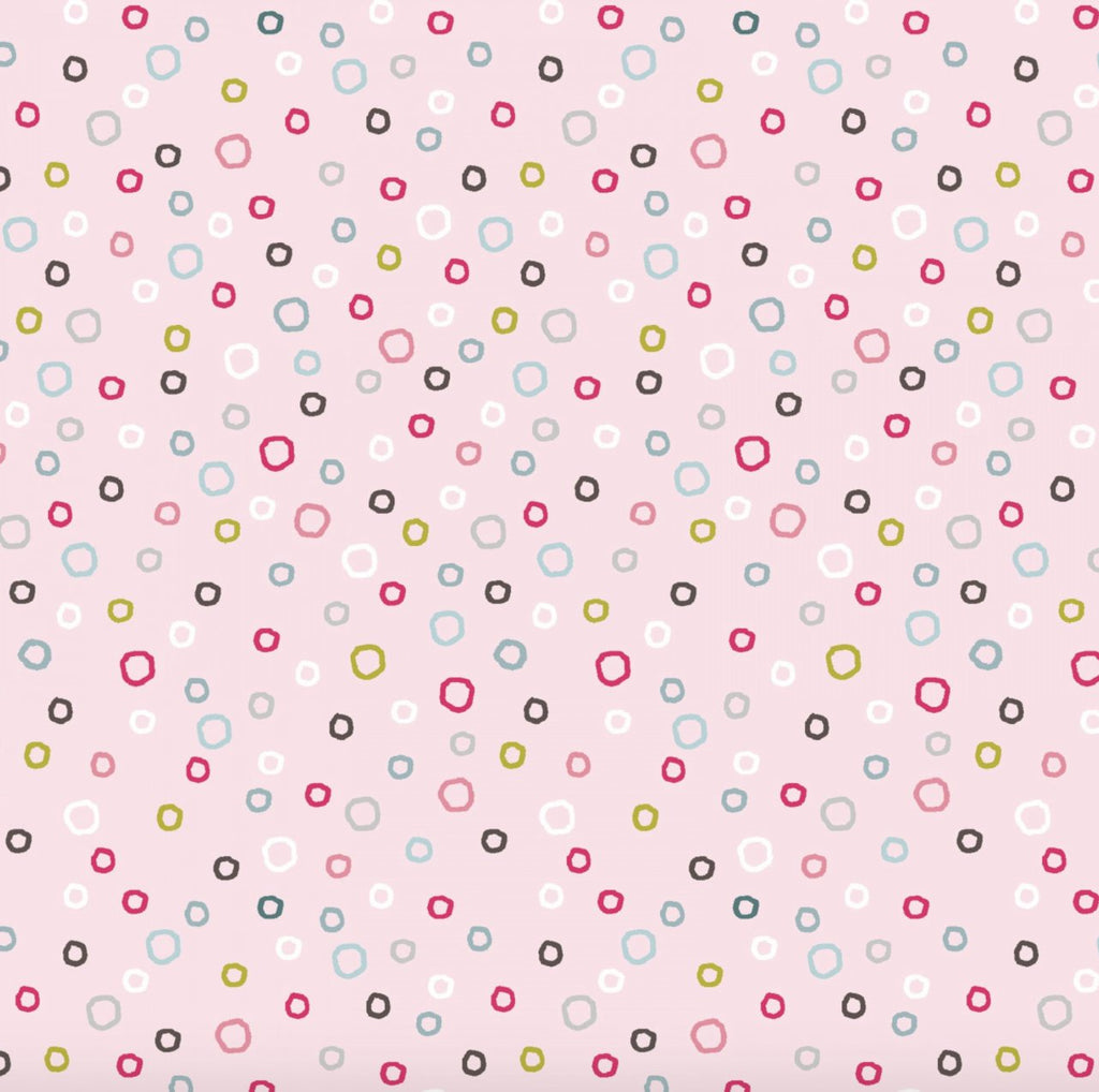Whimsy Woodland Dots on Light Pink by 3 Wishes Fabric |Designer Fabric