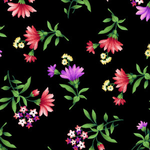 Henry Glass - Botanica Blooms Florals Black