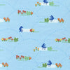 Michael Miller Fabrics - Hopping Fences - Blue