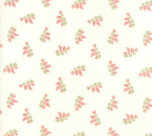 Fat Quarter - Moda Fabrics - Victoria - Floral Charlotte Red/Rouge on Ivory