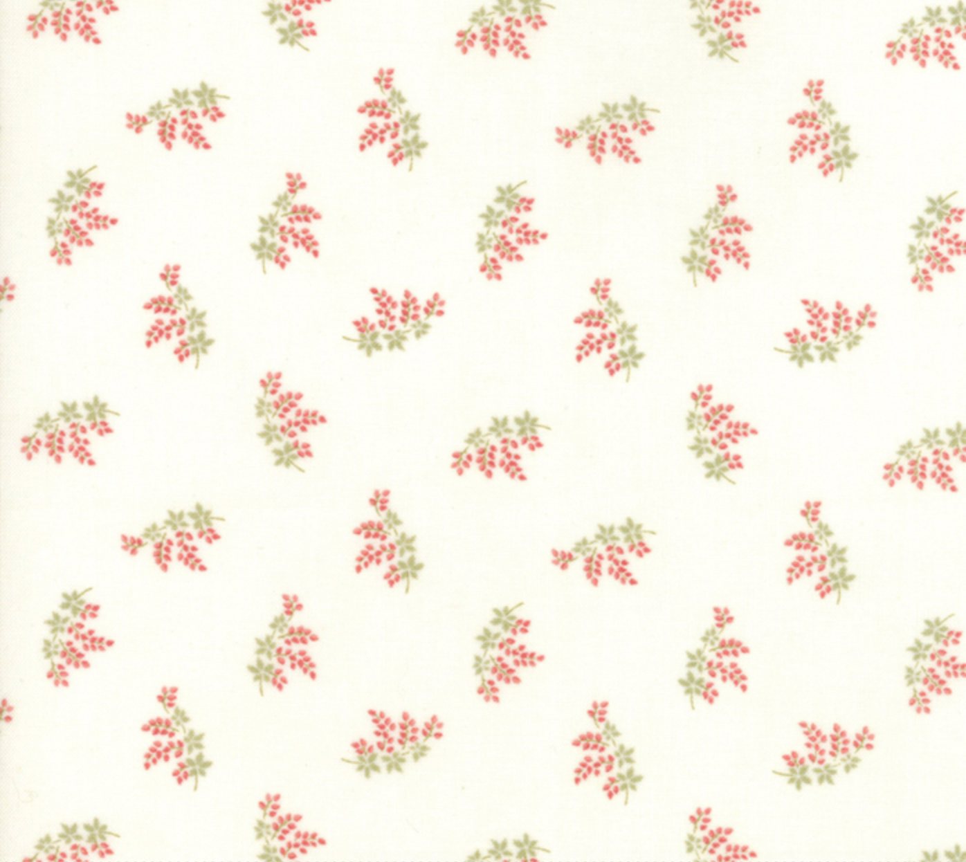 Floral Charlotte Red/Rouge on Ivory – Royal Motif Fabrics