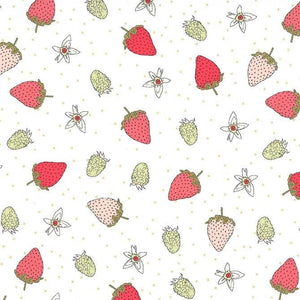 Michael Miller Fabrics - Strawberry Tea - Fraises Sage