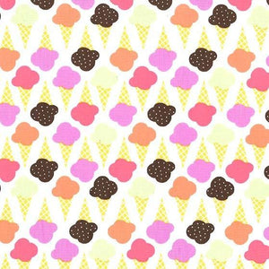 Fat Quarter - Michael Miller Fabrics - Ice Cream You Scream - Game Of Cones Sherbet