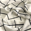 Checkered Georgette Cream Fabric