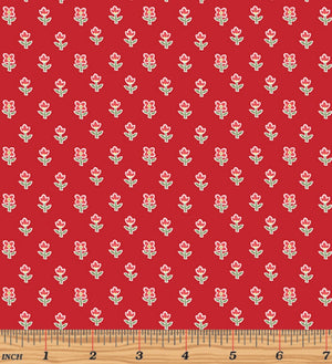 Simply Chic Floret Red 3816-10 by Benartex | Designer Fabrics