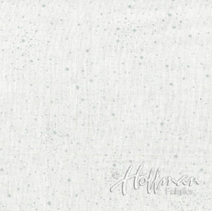 Hoffman Fabrics - Sparkle and Fade - White/Silver Metallic Accent