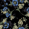 Midnight Garden - Large Floral Blue by RJR