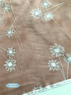 Hoffman Fabrics - Clarabelle - Apricot/Silver Metallic Fabric