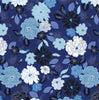 Benartex - Blue Brilliance - Floral Dark Blue Pearlescent