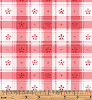 Simply Chic Toile Check Red 3818-10 by Benartex | Designer Fabrics