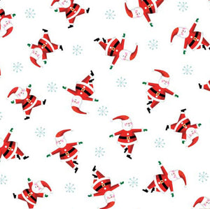 Andover Fabrics - Jolly Santa - Scatter White