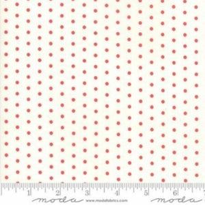 Moda Fabrics - Victoria - Red Dots - Rouge on Ivory