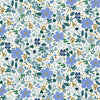 Garden Party -  Wild Rose Blue Metallic RP303-BL6M by Rifle Paper Co.