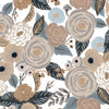 Garden Party - Juliet Rose Linen Multi Canvas Fabric RP520-LM2C by Cotton + Steel