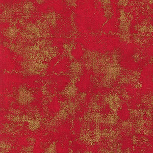 Winter's Grandeur 8 - Holiday Texture Blender Red and Gold Metallic by Robert Kaufman