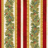 Winter's Grandeur 8 - Holiday Gold Metallic Pine Branch Stripes by Robert Kaufman